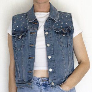 Levi's Studded Denim Trucker Vest